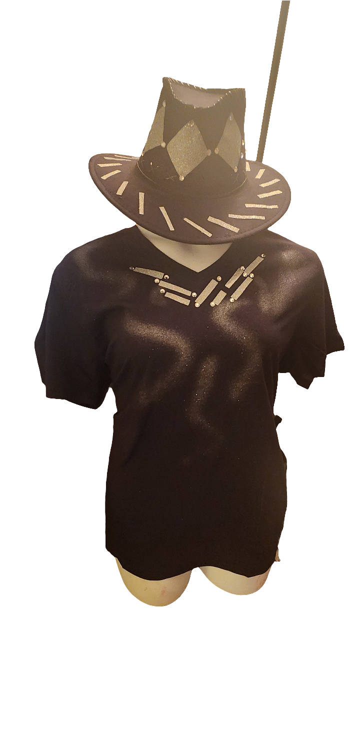 Ladies cowgirl hat and matched tshirt