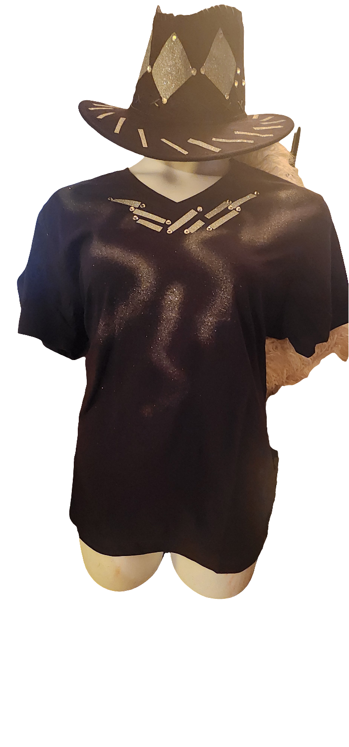 Ladies cowgirl hat and matched tshirt